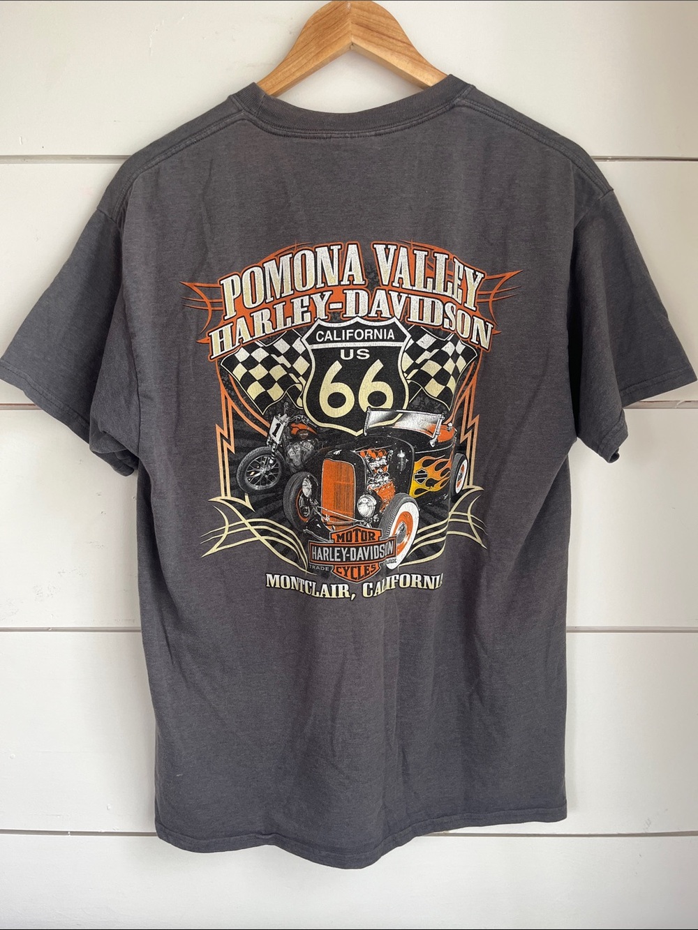 2014 Vintage Style Harley-Davidson (Large) Dark Gray Short Sleeve Logo Tee
